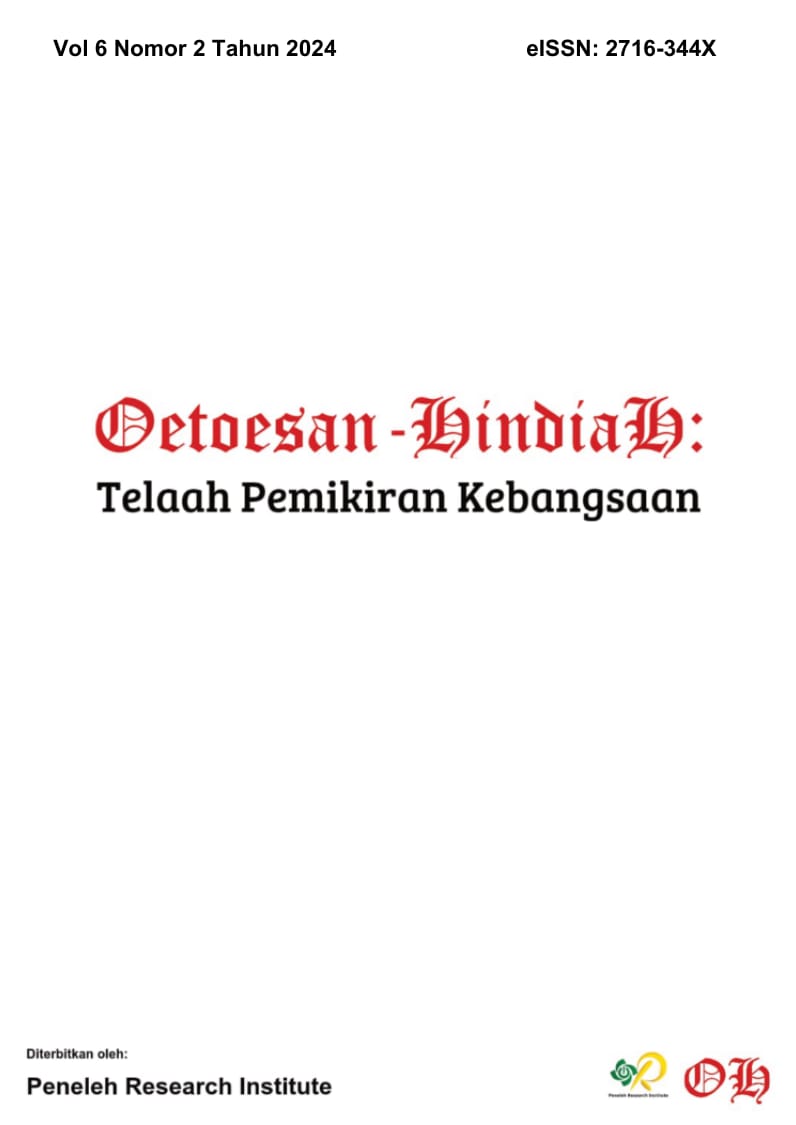 					View Vol. 6 No. 02 (2024): Oetoesan Hindia : Telaah Pemikiran Kebangsaan
				
